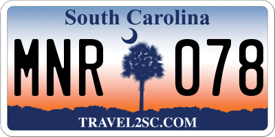 SC license plate MNR078