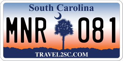 SC license plate MNR081