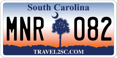 SC license plate MNR082