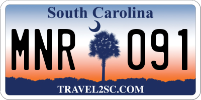 SC license plate MNR091