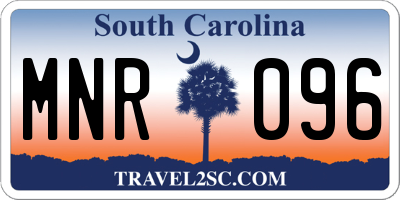 SC license plate MNR096