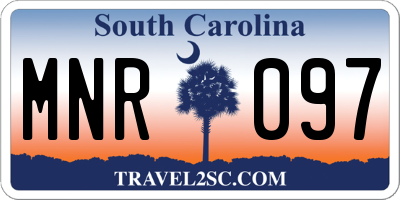 SC license plate MNR097
