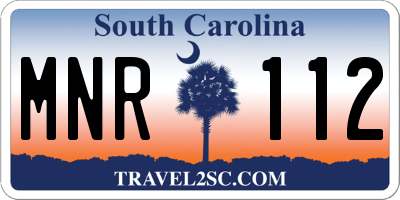SC license plate MNR112