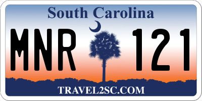 SC license plate MNR121