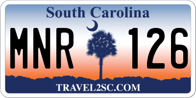 SC license plate MNR126