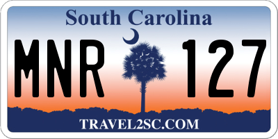 SC license plate MNR127
