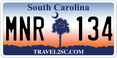 SC license plate MNR134