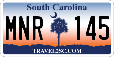 SC license plate MNR145