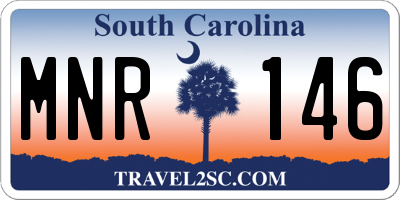 SC license plate MNR146