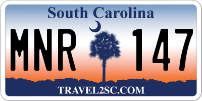 SC license plate MNR147