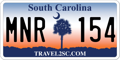 SC license plate MNR154