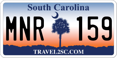 SC license plate MNR159