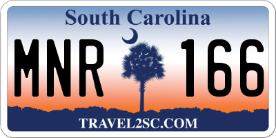 SC license plate MNR166