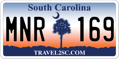 SC license plate MNR169