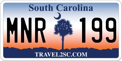 SC license plate MNR199