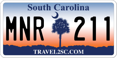 SC license plate MNR211