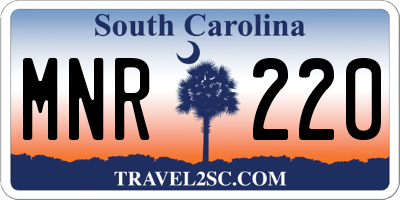 SC license plate MNR220