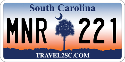 SC license plate MNR221
