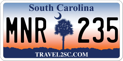 SC license plate MNR235