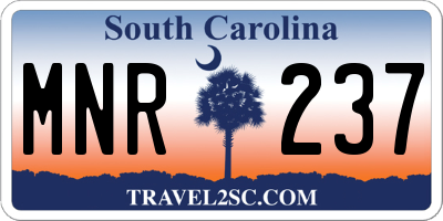 SC license plate MNR237