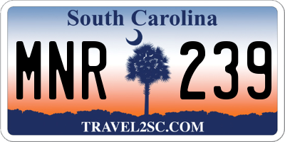 SC license plate MNR239