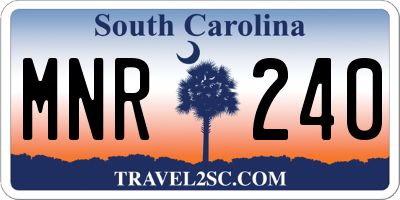 SC license plate MNR240