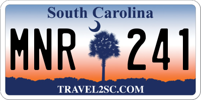 SC license plate MNR241