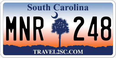SC license plate MNR248