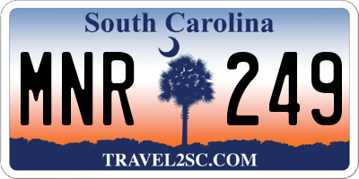 SC license plate MNR249