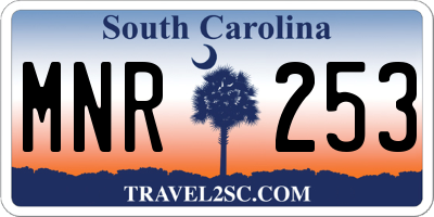 SC license plate MNR253