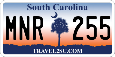 SC license plate MNR255