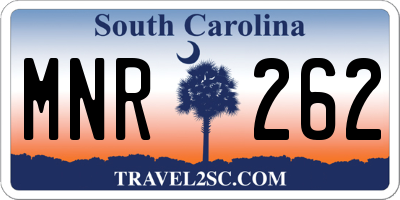 SC license plate MNR262