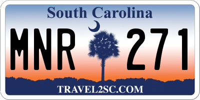 SC license plate MNR271