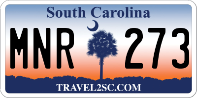 SC license plate MNR273