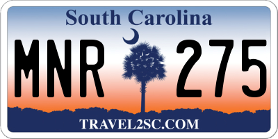 SC license plate MNR275