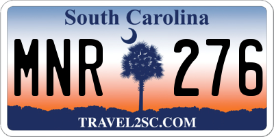SC license plate MNR276