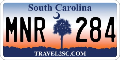 SC license plate MNR284