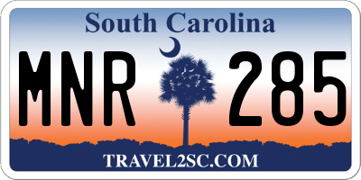 SC license plate MNR285