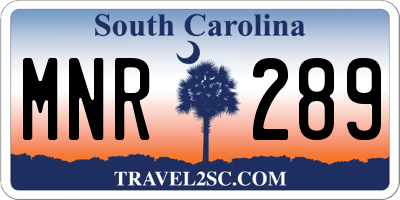 SC license plate MNR289