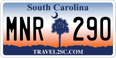 SC license plate MNR290