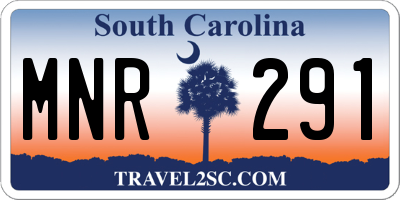 SC license plate MNR291