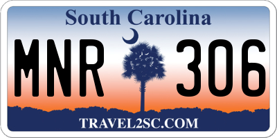 SC license plate MNR306