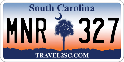 SC license plate MNR327