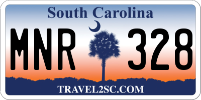 SC license plate MNR328