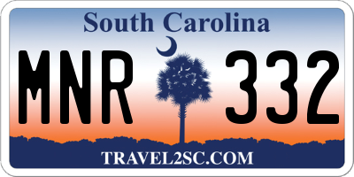 SC license plate MNR332
