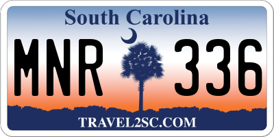 SC license plate MNR336