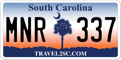 SC license plate MNR337
