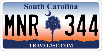 SC license plate MNR344