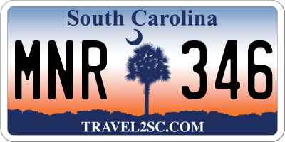 SC license plate MNR346