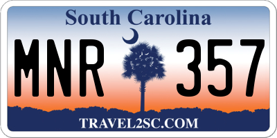 SC license plate MNR357